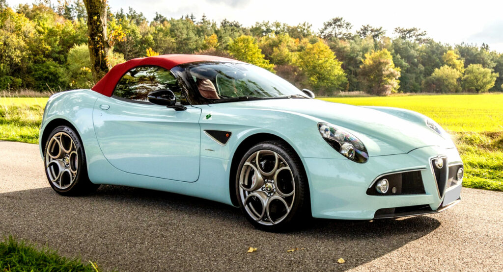  Super Rare, Super Gorgeous Blu Celeste Alfa Romeo 8C Spider Could Be Yours