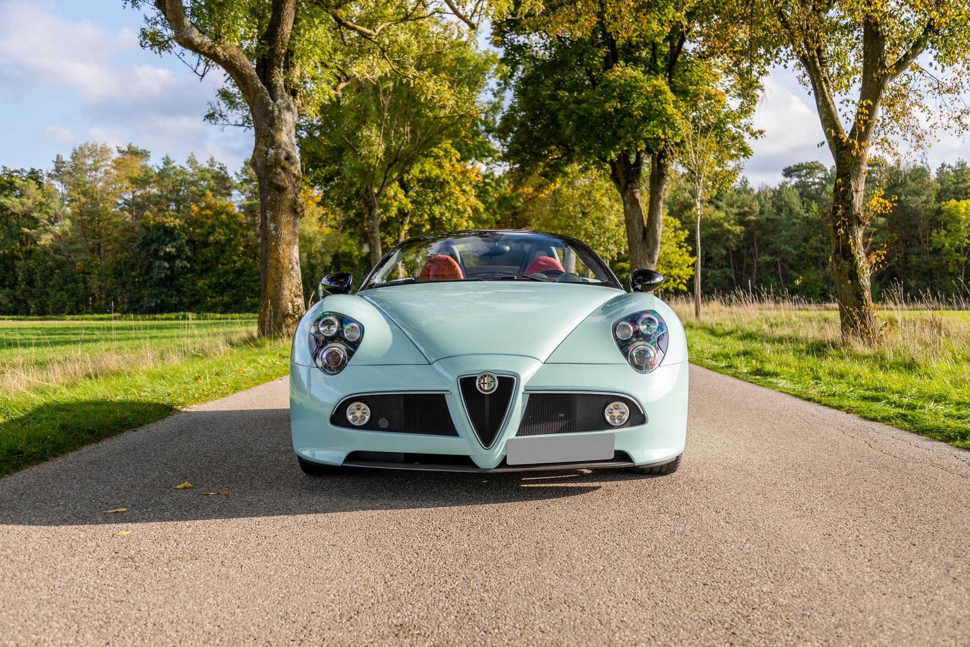 Super Rare, Super Gorgeous Blu Celeste Alfa Romeo 8C Spider Could Be Yours