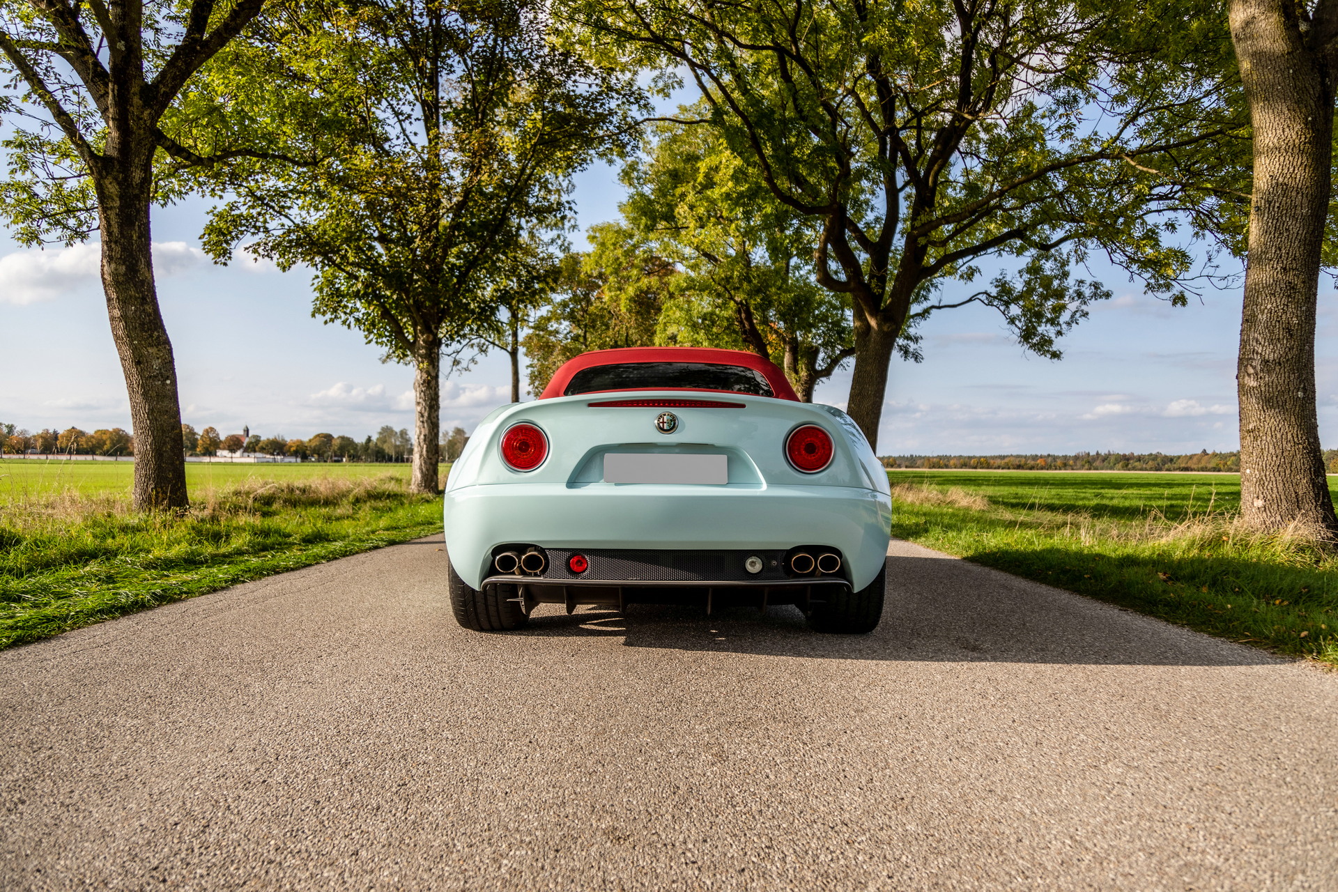 Super Rare, Super Gorgeous Blu Celeste Alfa Romeo 8C Spider Could Be Yours