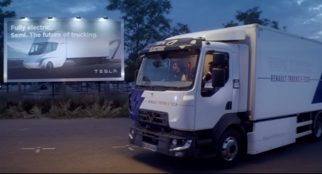  Renault Makes Fun Of Tesla Semi, Says While Some Make Announcements Others Are Putting Miles On The Road