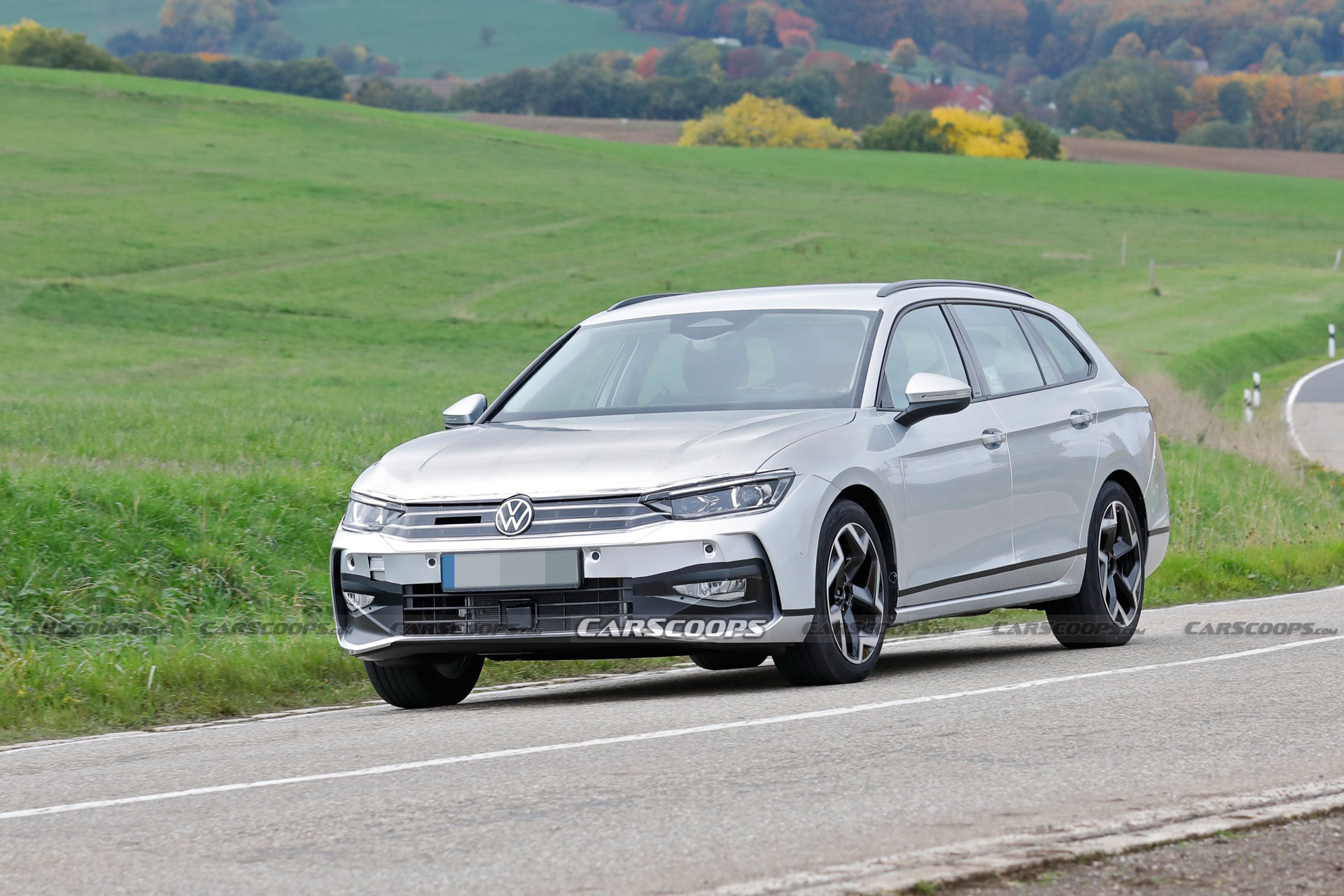 2023 Volkswagen Passat Prototype Hides Sporty Golf Grille Behind Sneaky Disguise