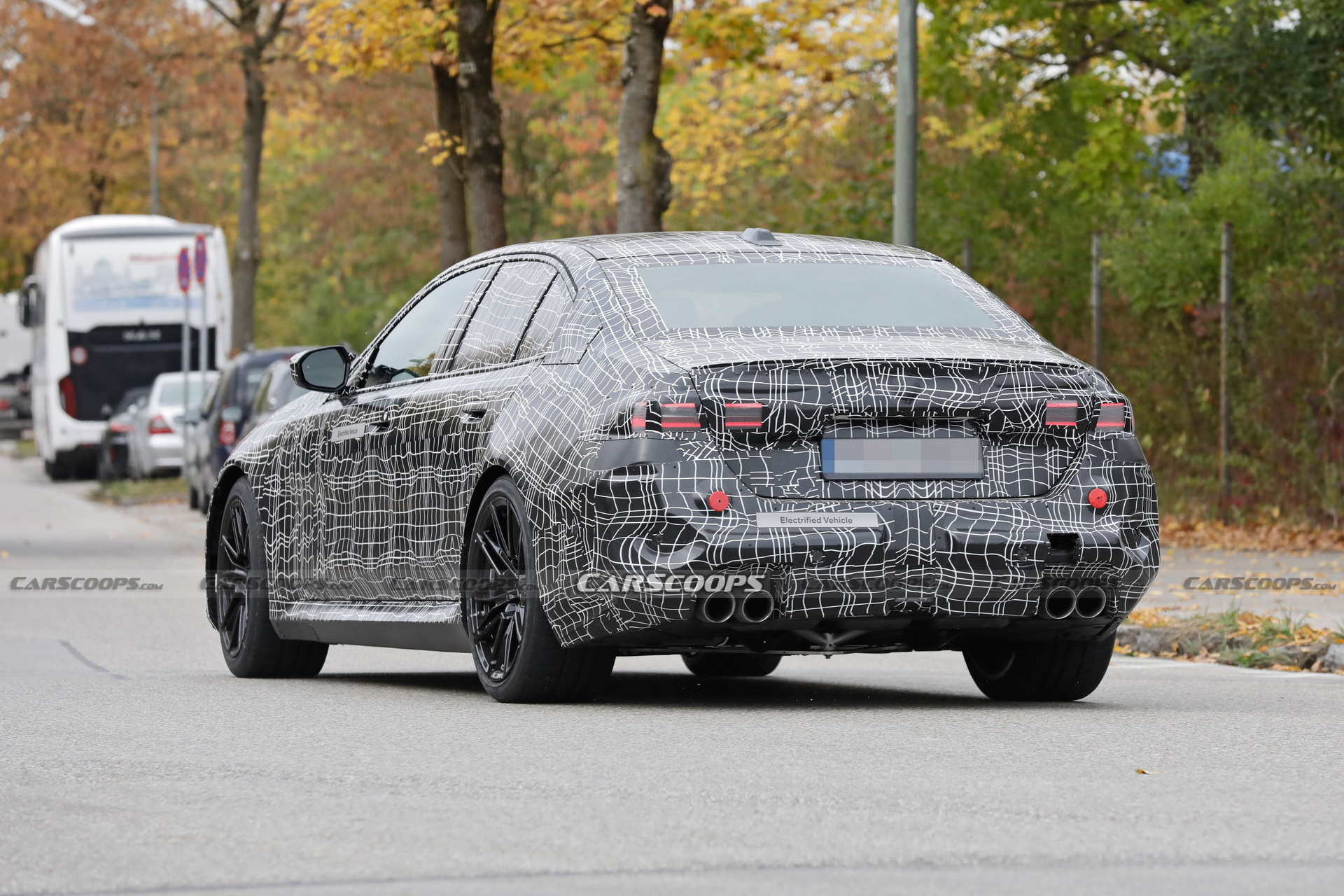 Hybrid 2024 BMW M5 Shows Production Body And Lighting, Looks Refreshingly Reserved