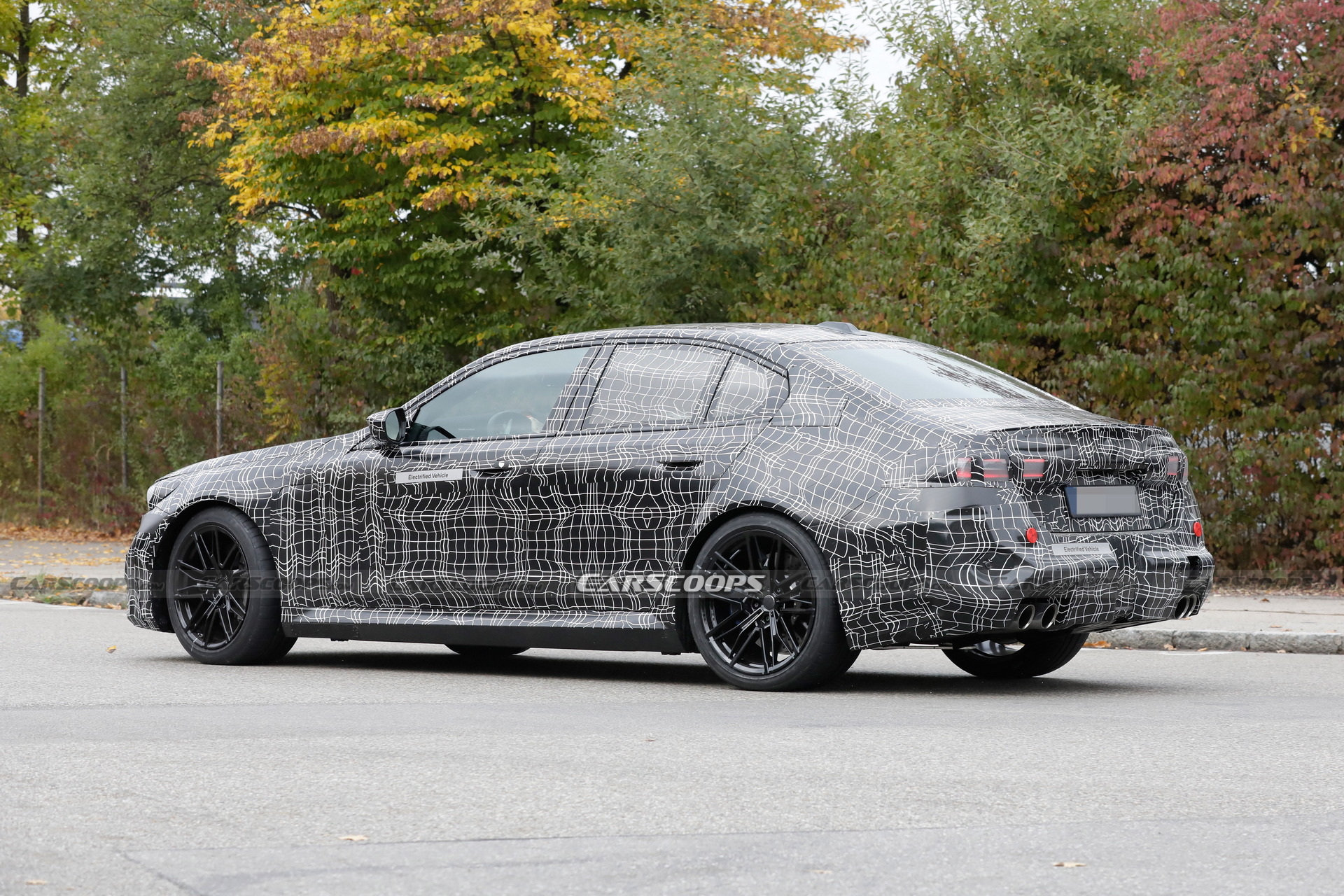 Hybrid 2024 BMW M5 Shows Production Body And Lighting, Looks Refreshingly Reserved