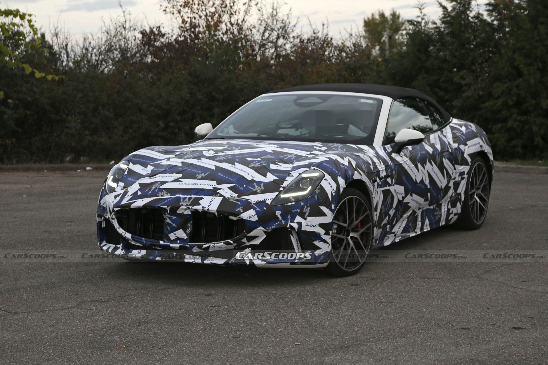 2024 Maserati GranCabrio Is All Wrapped-Up For Winter Testing