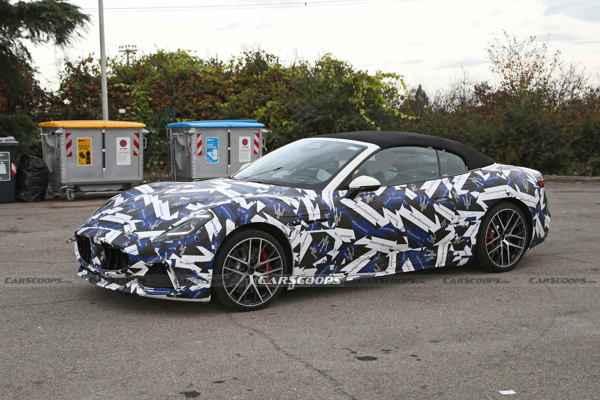 2024 Maserati GranCabrio Is All Wrapped-Up For Winter Testing