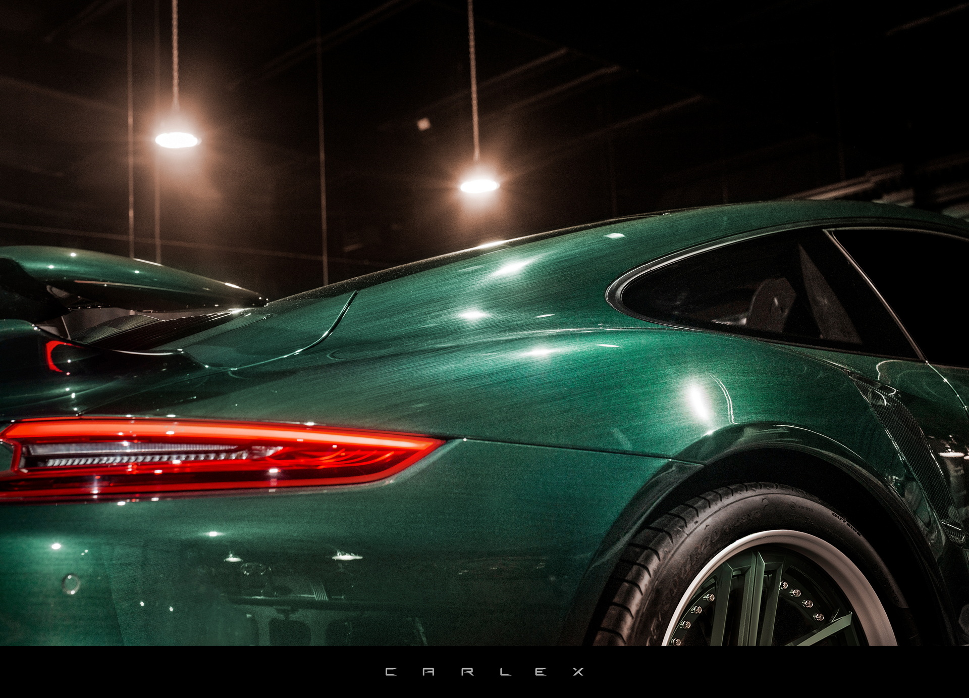 Carlex Refreshes Previous Porsche 991 Turbo With Hand-Brushed Green Shade And Brown Interior
