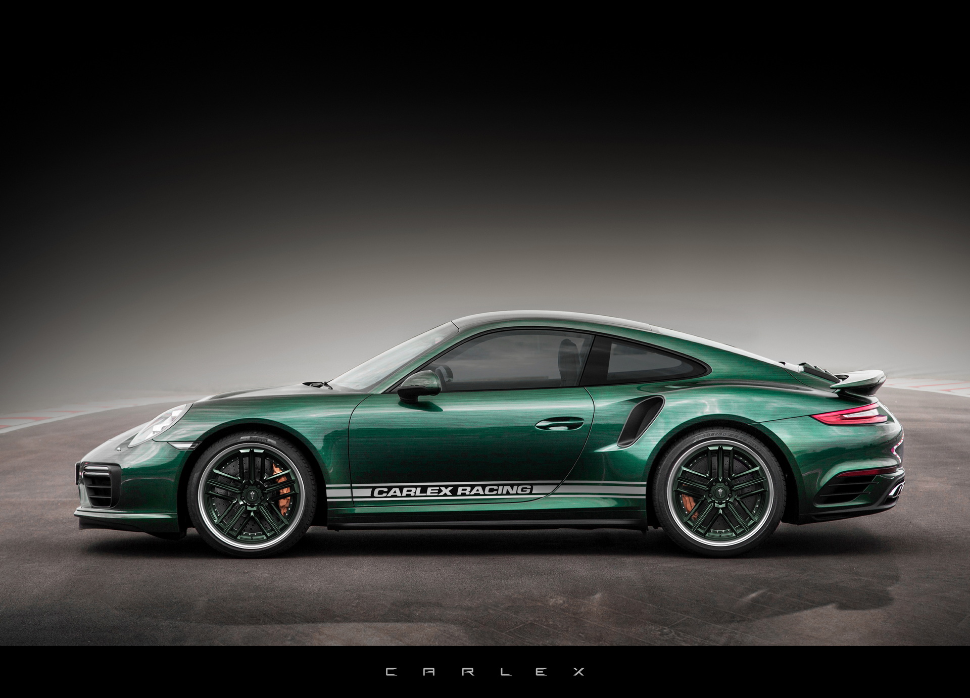 Carlex Refreshes Previous Porsche 991 Turbo With Hand-Brushed Green Shade And Brown Interior