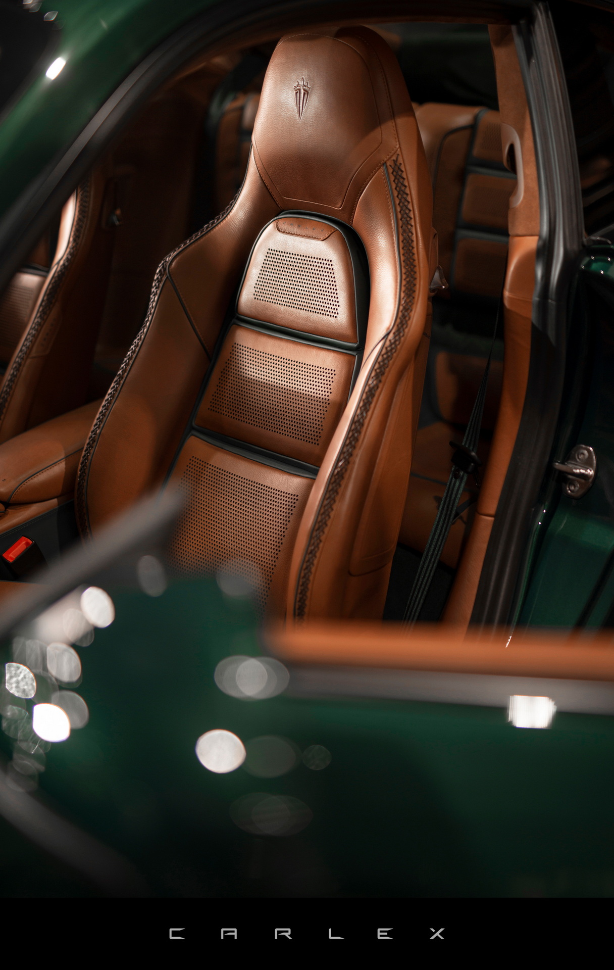 Carlex Refreshes Previous Porsche 991 Turbo With Hand-Brushed Green Shade And Brown Interior
