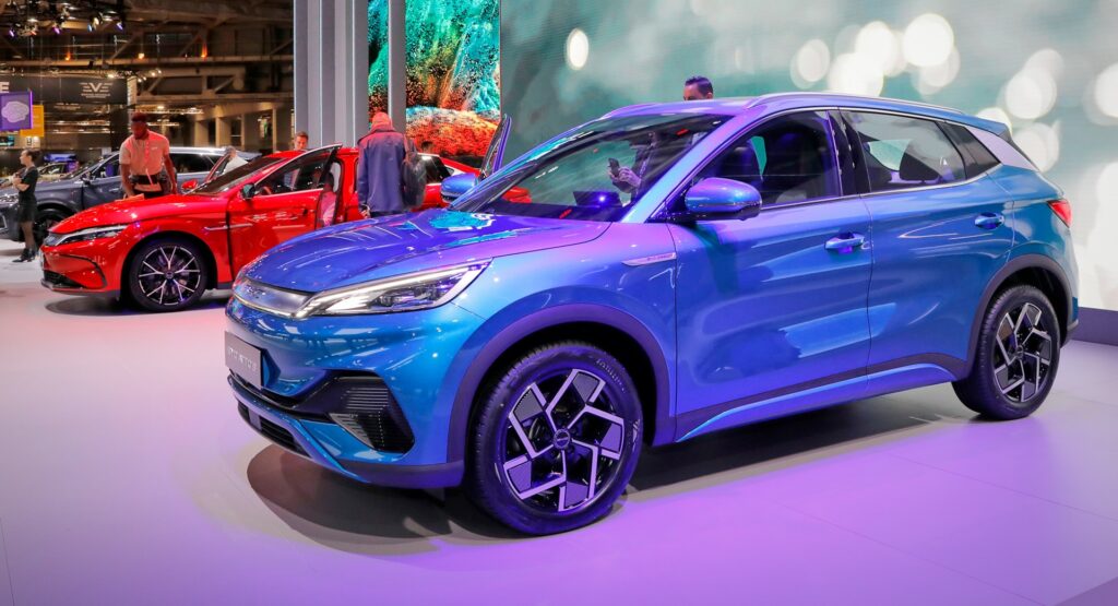  BYD Storms Paris With Atto 3 Crossover, Han Sedan, And Tang SUV Highlighting Its European Launch