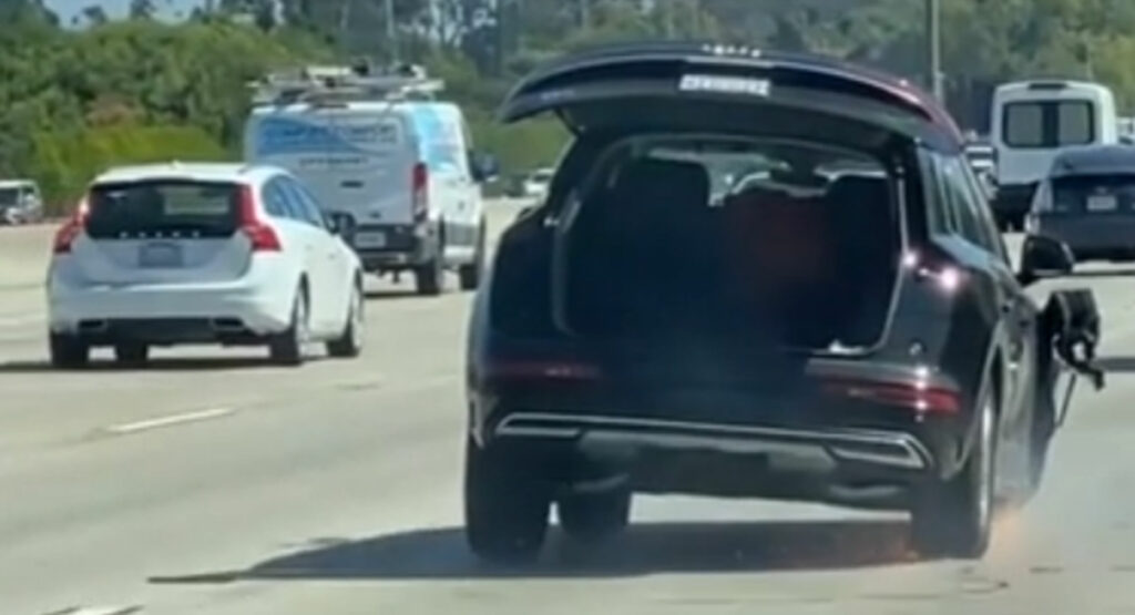  Missing Something? Woman Spotted Driving A Three Wheel Audi On California Freeway