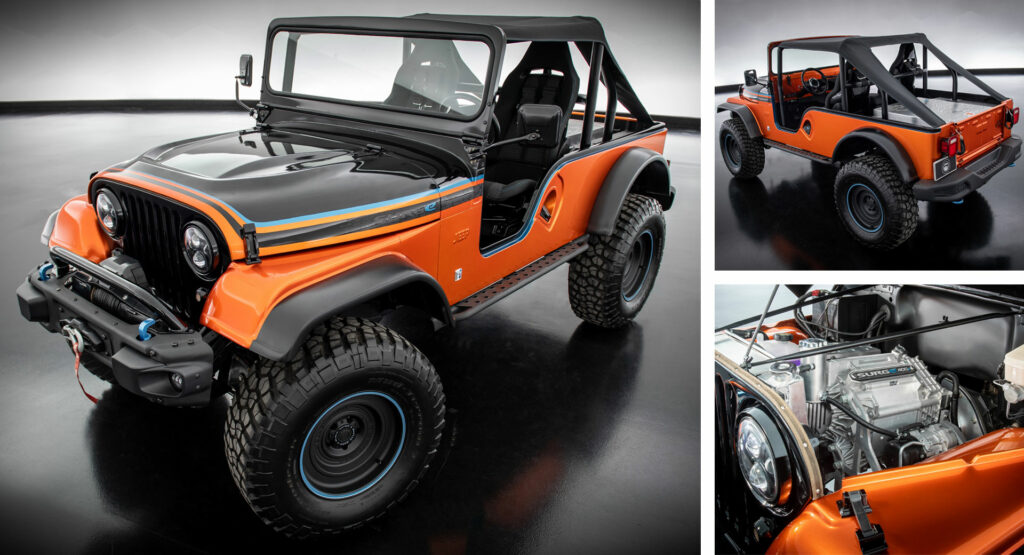  Jeep CJ Surge Concept Debuts As A SEMA Bound Electromod