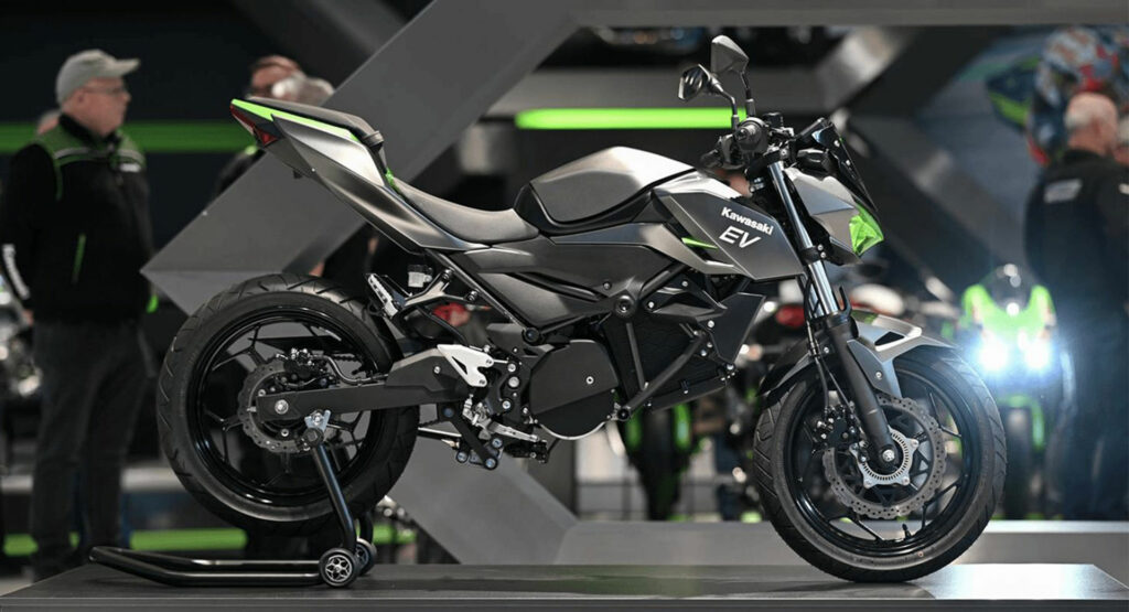 Kawasaki EV Prototype Previews Its First Electric Motorcycle