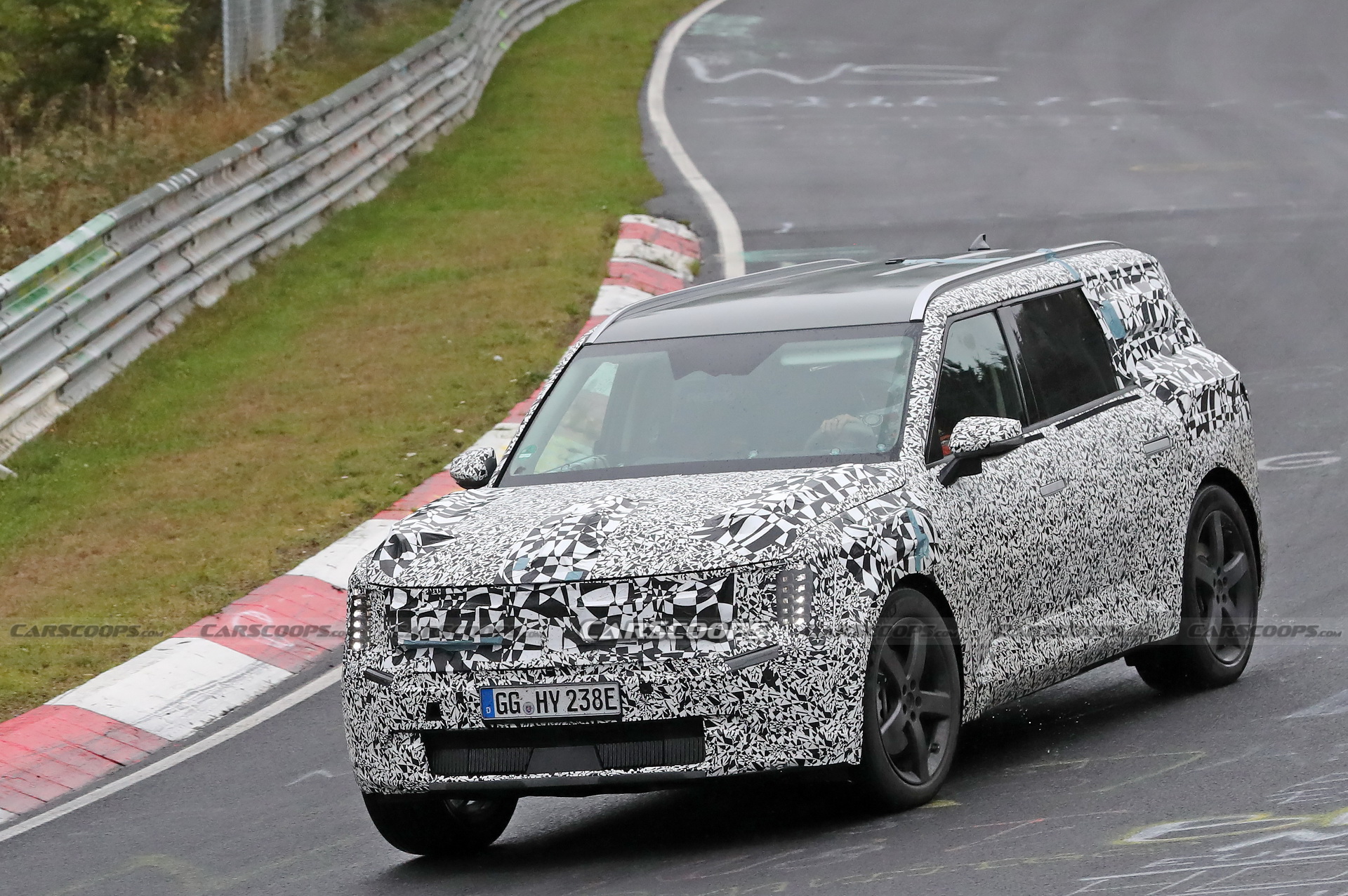 Kia Takes The EV9 Electric 3-Row SUV To The Nurburgring Exposing Digital Dash