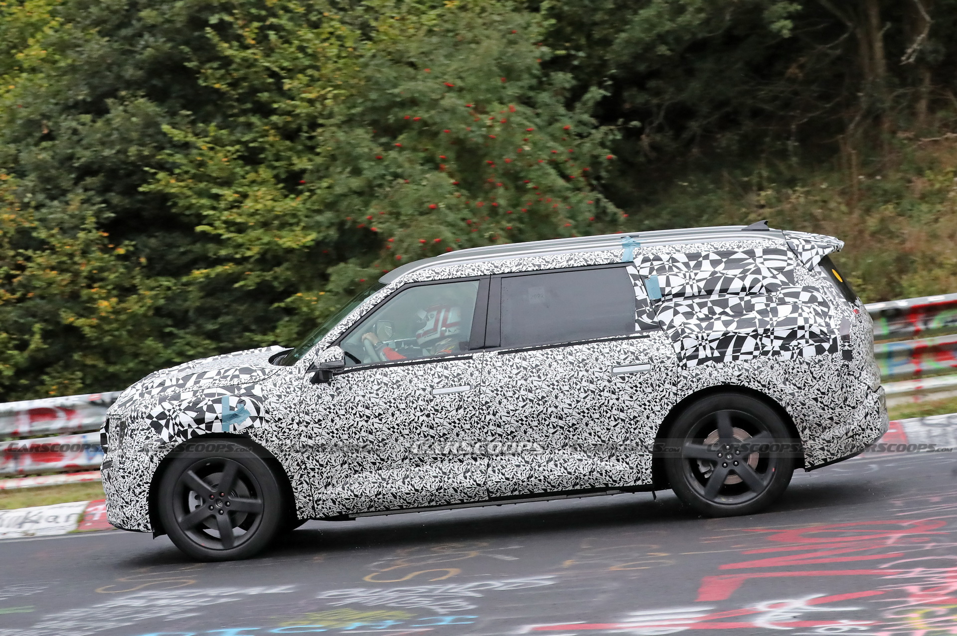 Kia Takes The EV9 Electric 3-Row SUV To The Nurburgring Exposing Digital Dash