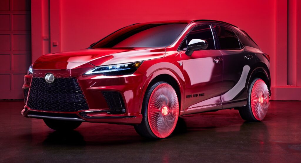 Lexus RX “Ruby Red Rims” Rides On Massive Wheels Created By Fashion Designer Harris Reed