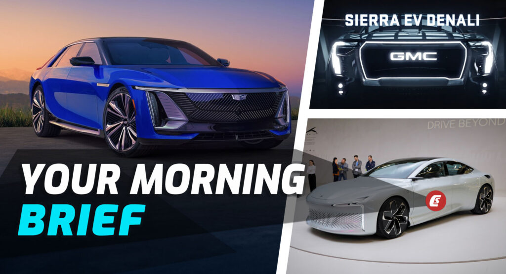  2024 Cadillac Celestiq, GMC Sierra EV Denali Teaser, And Hopium Machina Hydrogen EV: Your Morning Brief