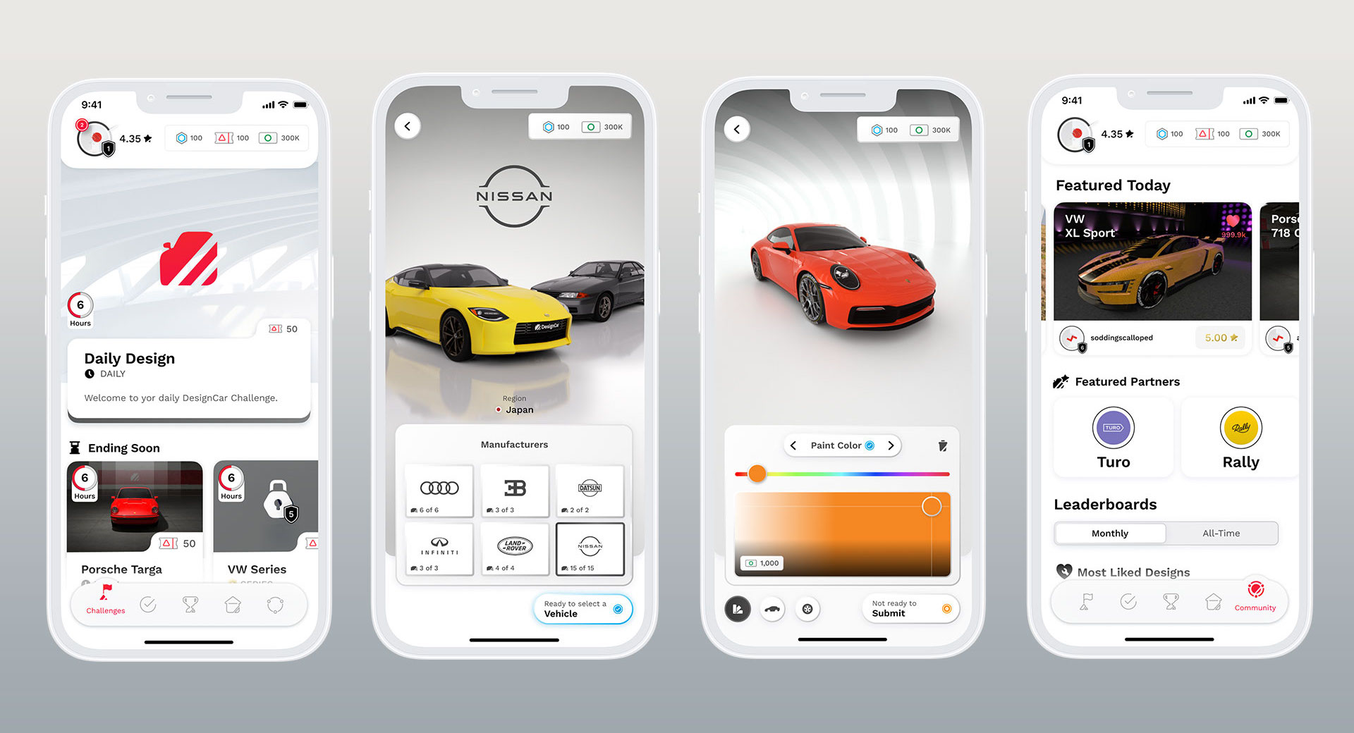 L’application DesignCar de Porsche vous permet désormais de personnaliser une Bugatti et une Nissan Z depuis votre smartphone