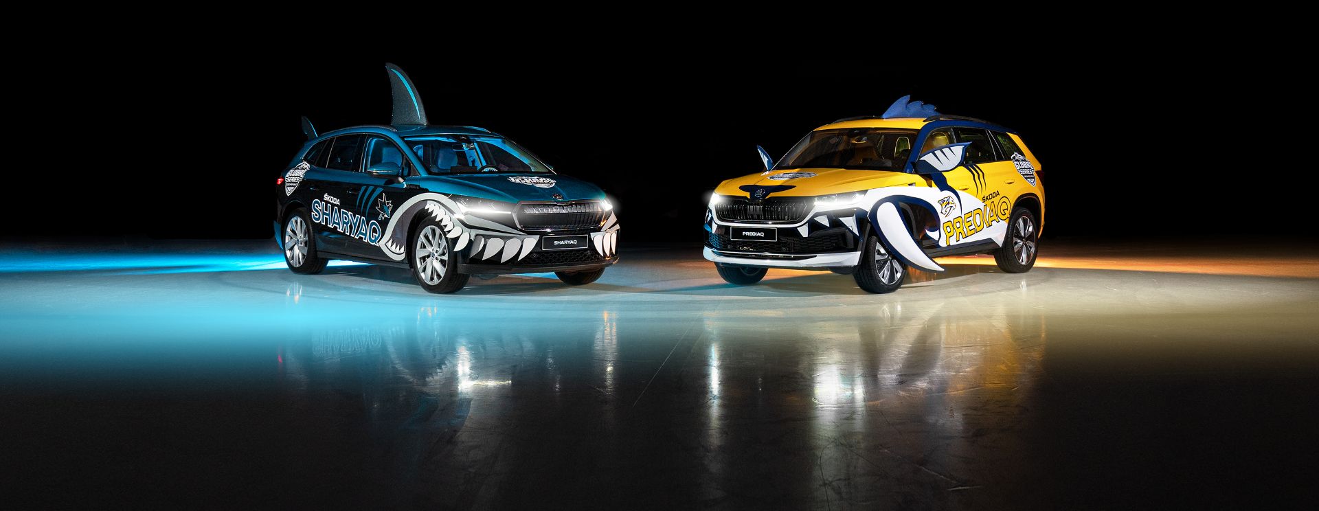 Skoda’s Sharyaq And Prediaq Are NHL Team Mascots Complete With Fins, Teeth And Wiggling Tails