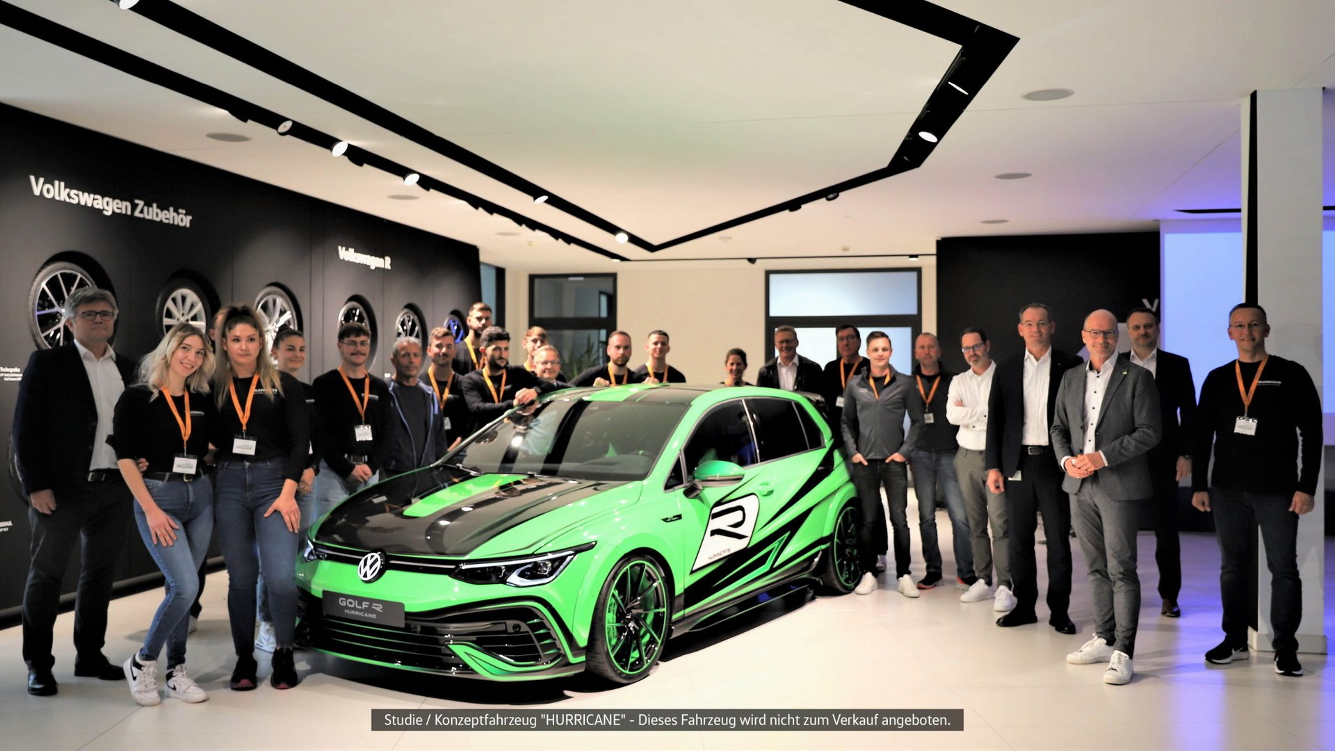 VW Golf R Hurricane Tuned By Apprentices Has Custom Livery, Wide Fenders, And 519 Hp