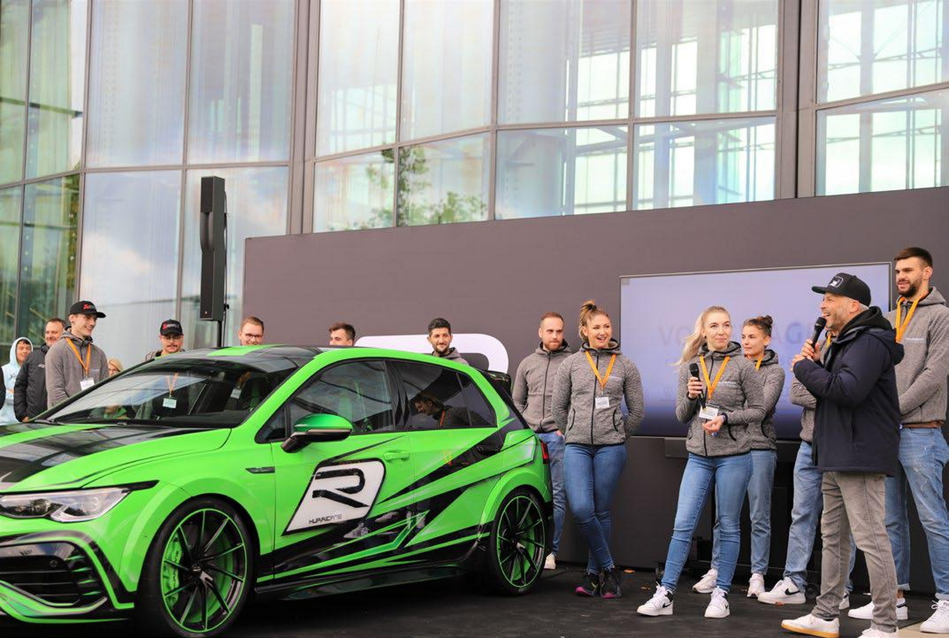 VW Golf R Hurricane Tuned By Apprentices Has Custom Livery, Wide Fenders, And 519 Hp