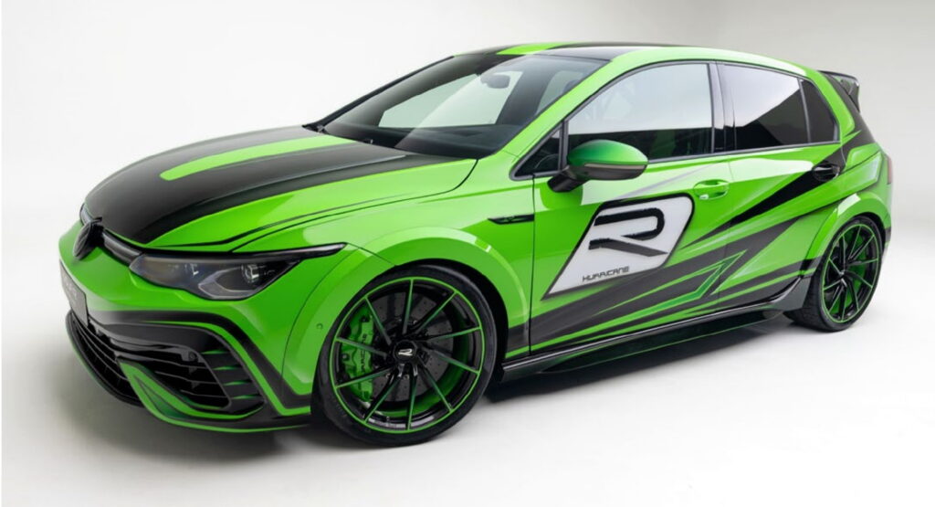  VW Golf R Hurricane Tuned By Apprentices Has Custom Livery, Wide Fenders, And 519 Hp