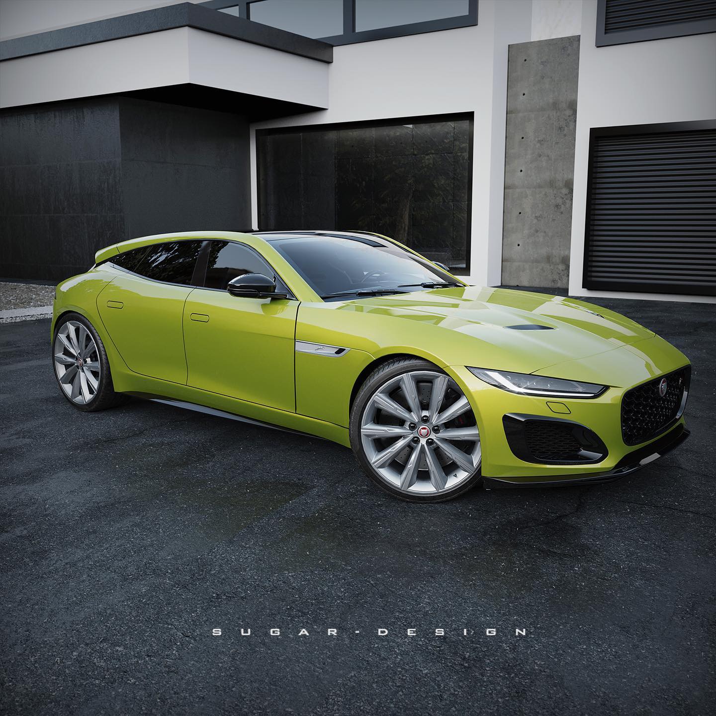 Unofficial Jaguar F-Type Four-Door Coupe Looks… Pretty Good, Actually