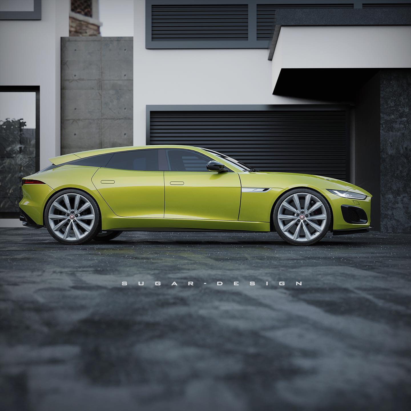 Unofficial Jaguar F-Type Four-Door Coupe Looks… Pretty Good, Actually