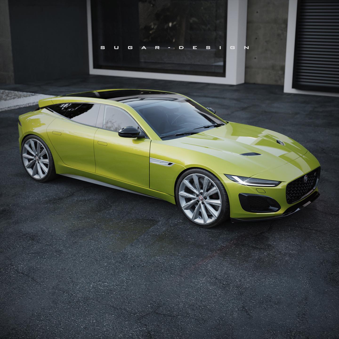 Unofficial Jaguar F-Type Four-Door Coupe Looks… Pretty Good, Actually