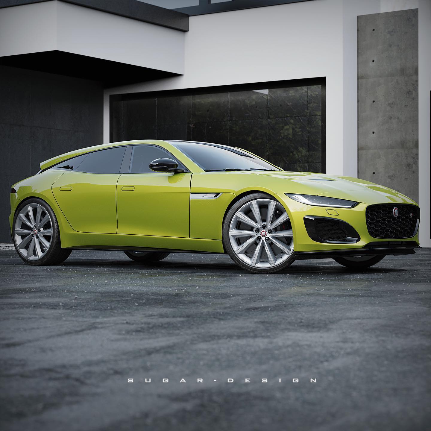 Unofficial Jaguar F-Type Four-Door Coupe Looks… Pretty Good, Actually