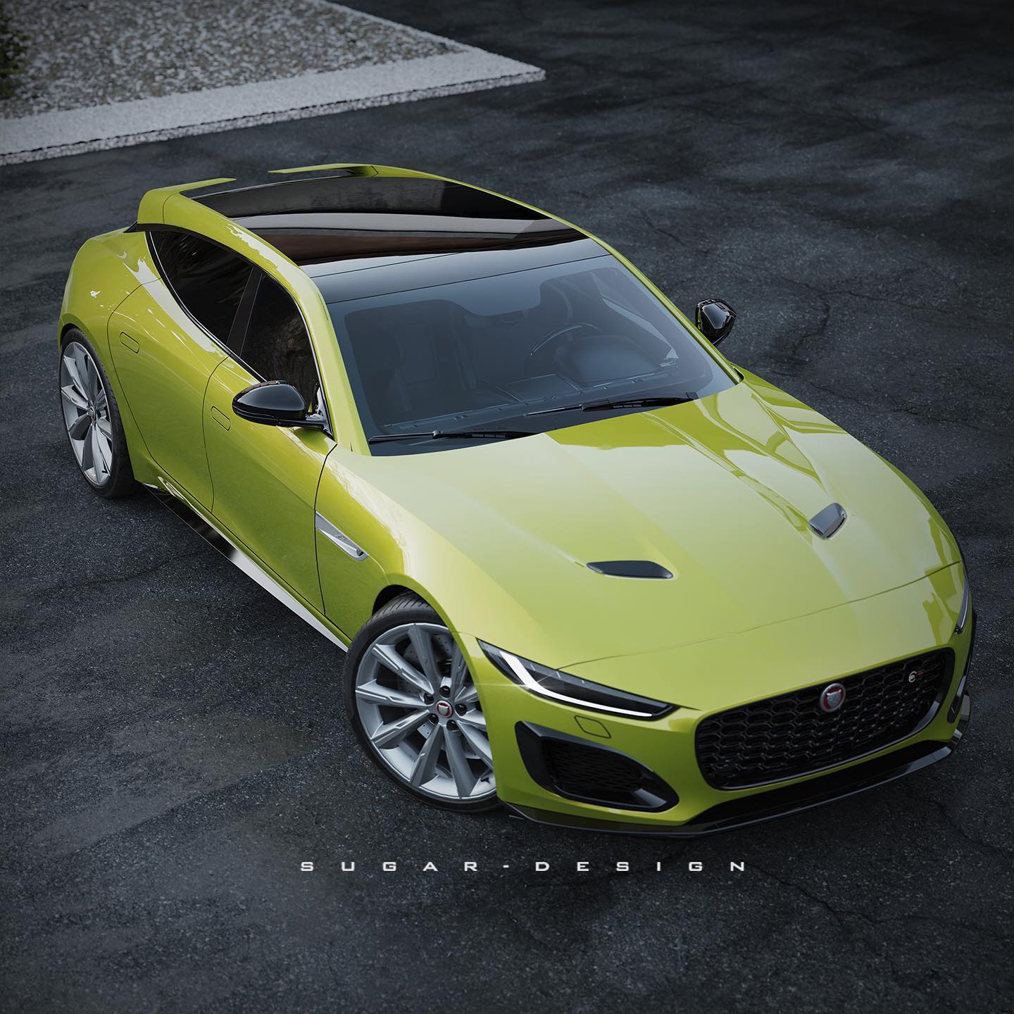 Unofficial Jaguar F-Type Four-Door Coupe Looks… Pretty Good, Actually