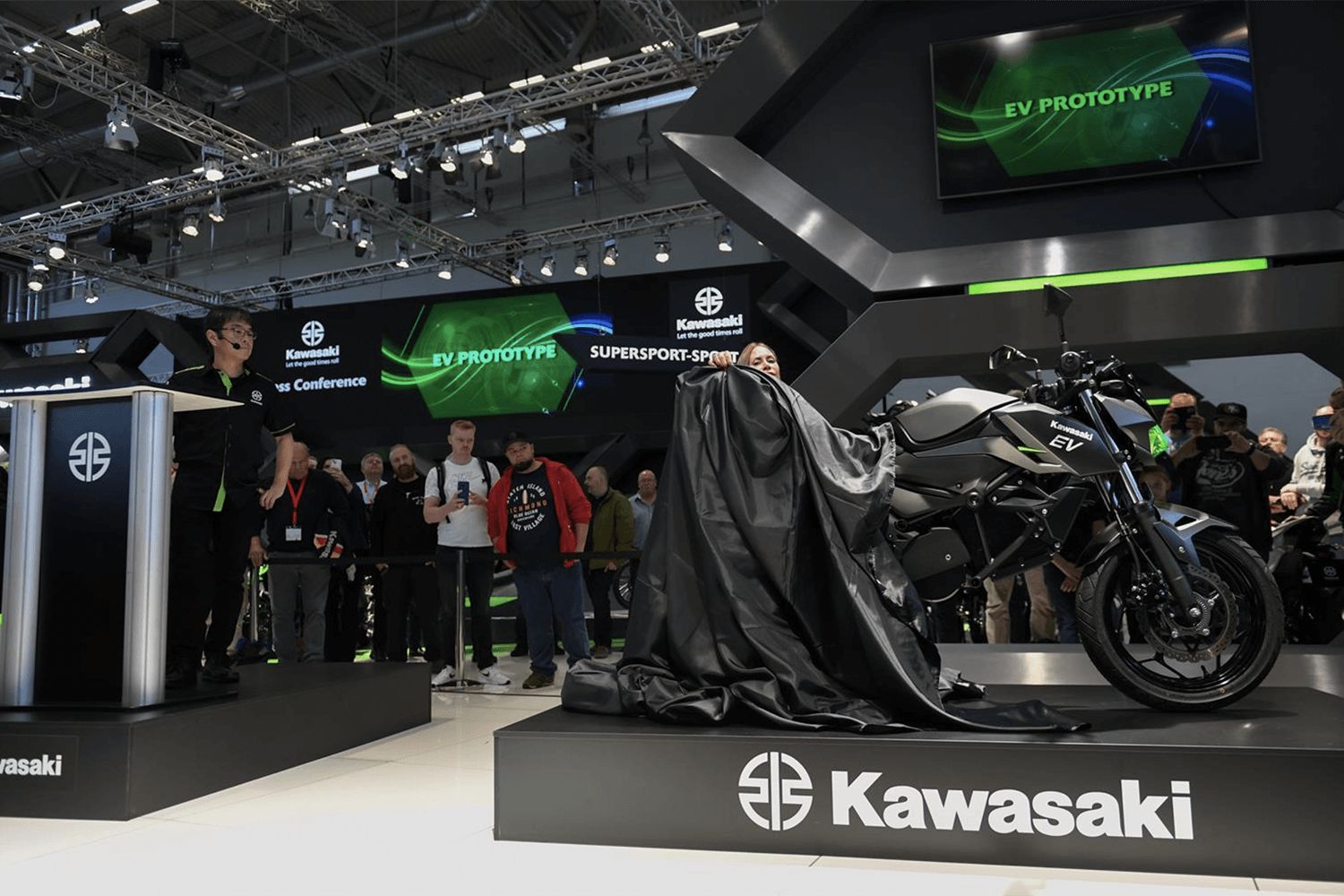 Kawasaki EV Prototype Previews Its First Electric Motorcycle