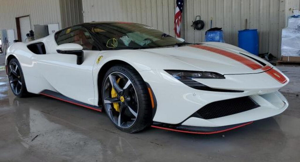  Salvaged Ferrari SF90 And Rolls-Royce Cullinan From Flooded Miami Garage Hit The Auction Block