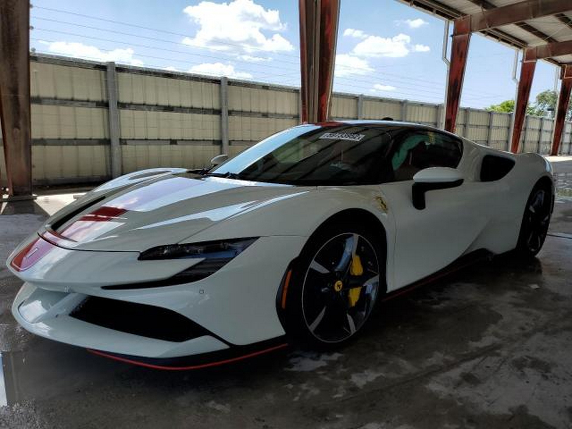Salvaged Ferrari SF90 And Rolls-Royce Cullinan From Flooded Miami Garage Hit The Auction Block