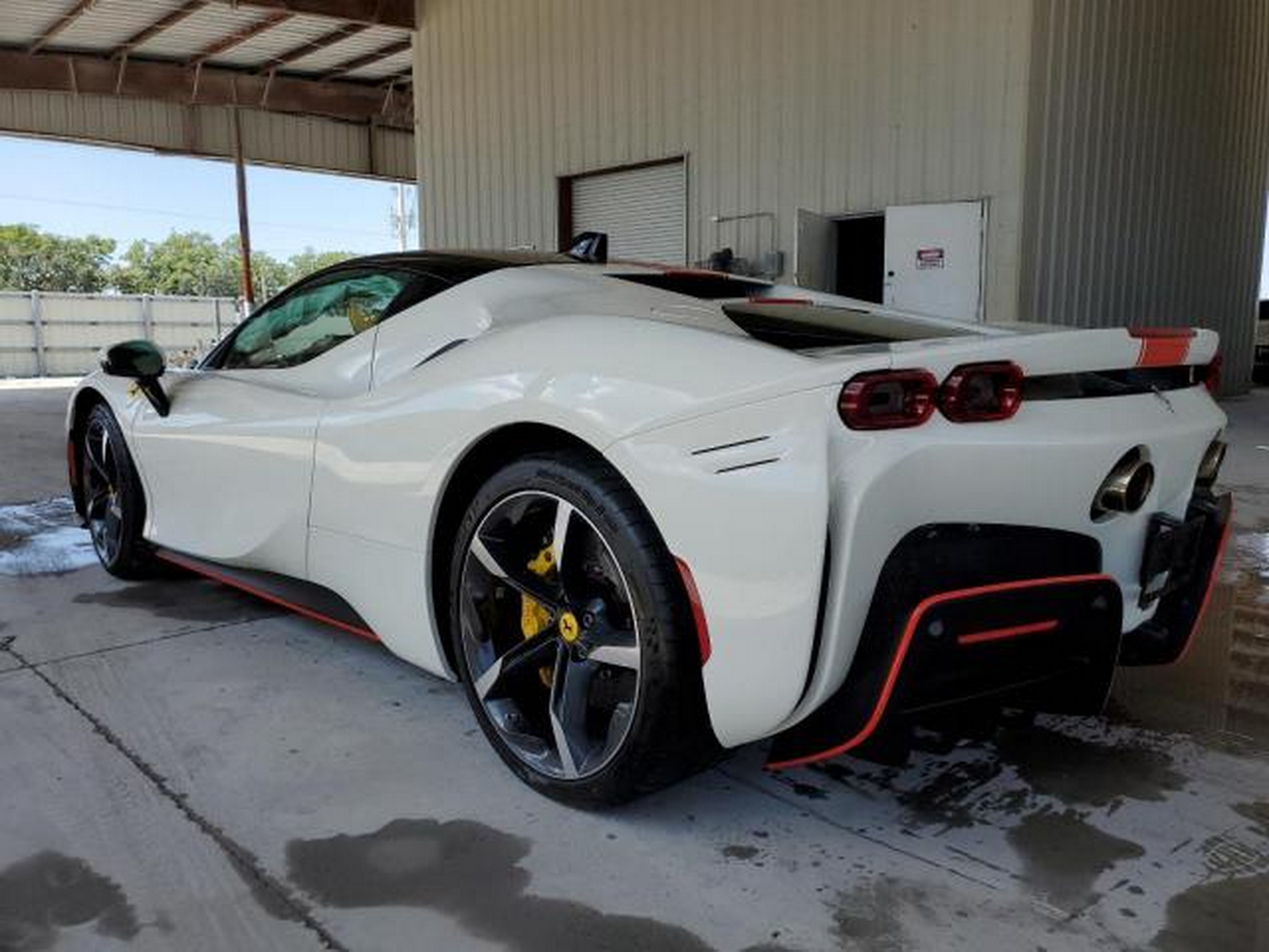 Salvaged Ferrari SF90 And Rolls-Royce Cullinan From Flooded Miami Garage Hit The Auction Block