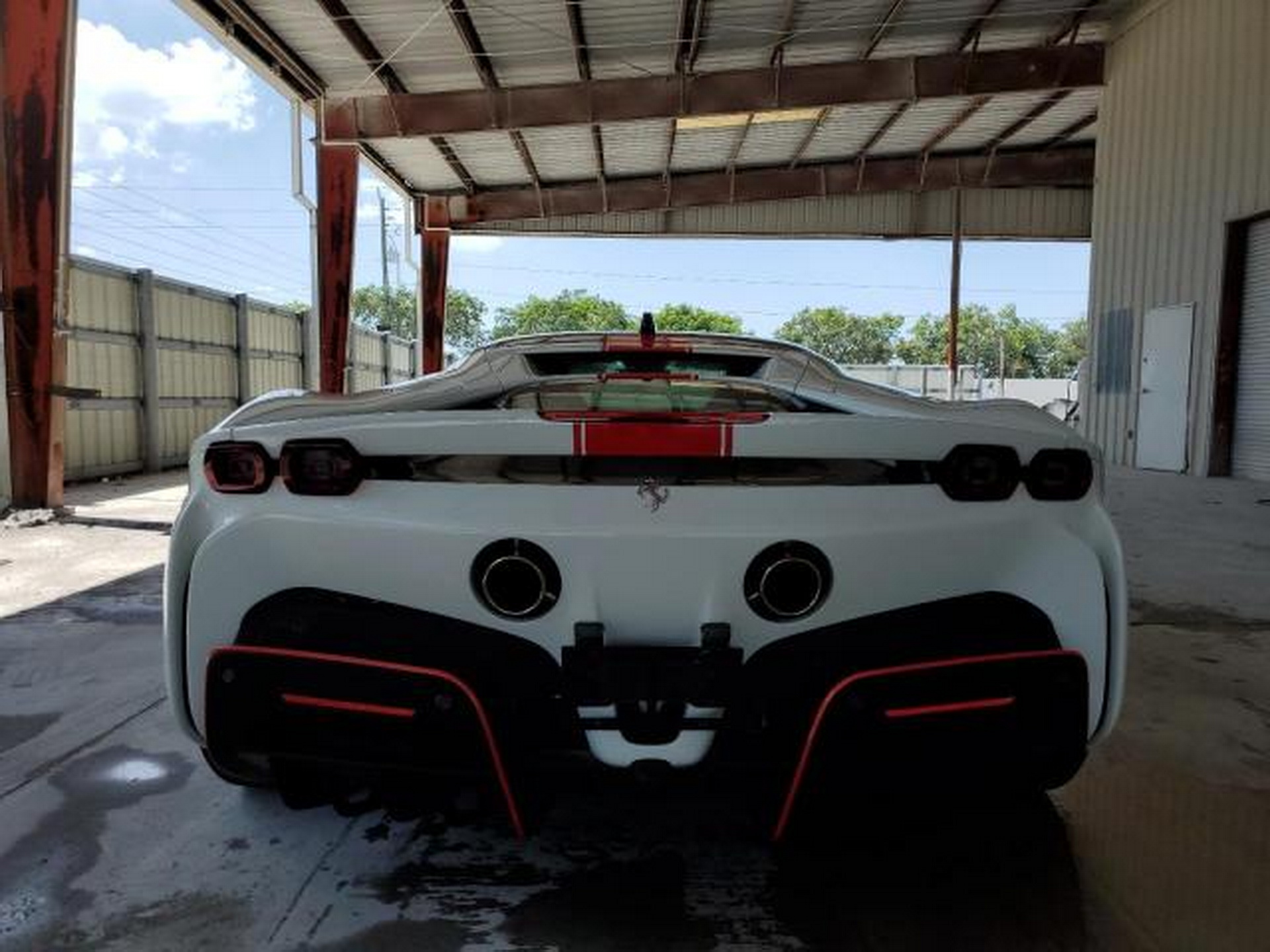 Salvaged Ferrari SF90 And Rolls-Royce Cullinan From Flooded Miami Garage Hit The Auction Block