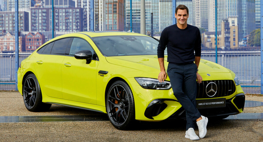  Mercedes-AMG’s Bright Yellow GT 63 S E Was Designed With Tennis Legend Roger Federer
