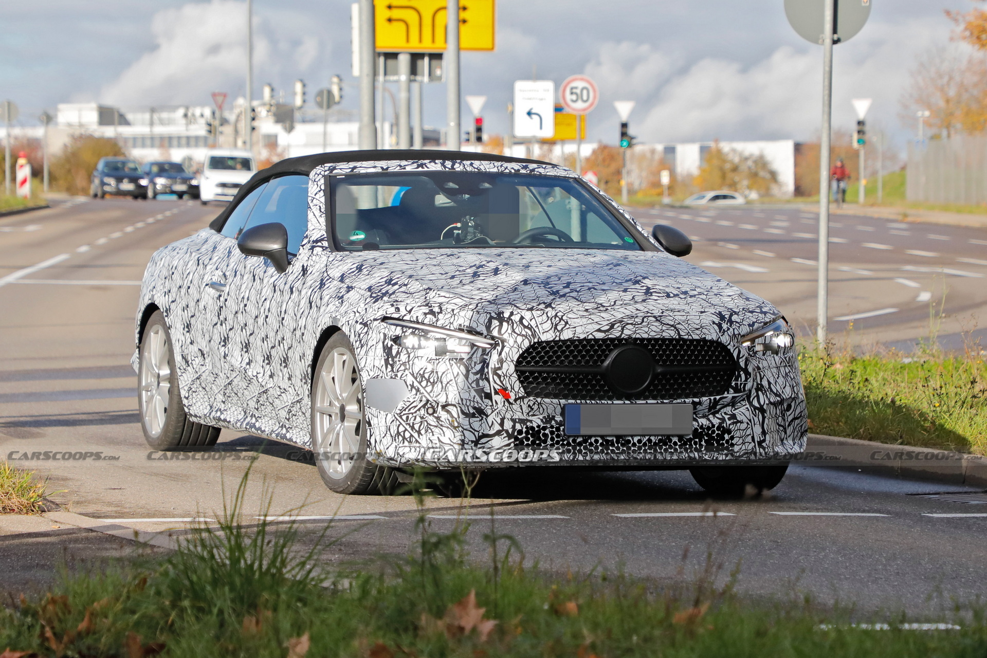 2023 Mercedes CLE Convertible Sheds A Little Cammo In Latest Test Run