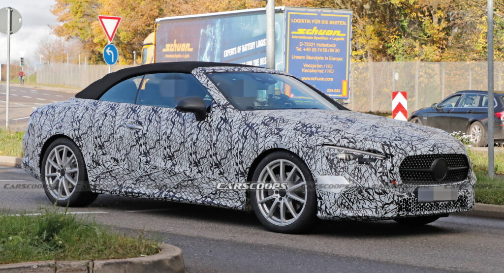 2023 Mercedes CLE Convertible Sheds A Little Cammo In Latest Test Run