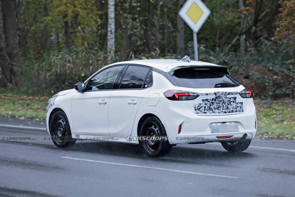 Get A Better Look At The 2024 Opel Corsa Facelift On The Open Road