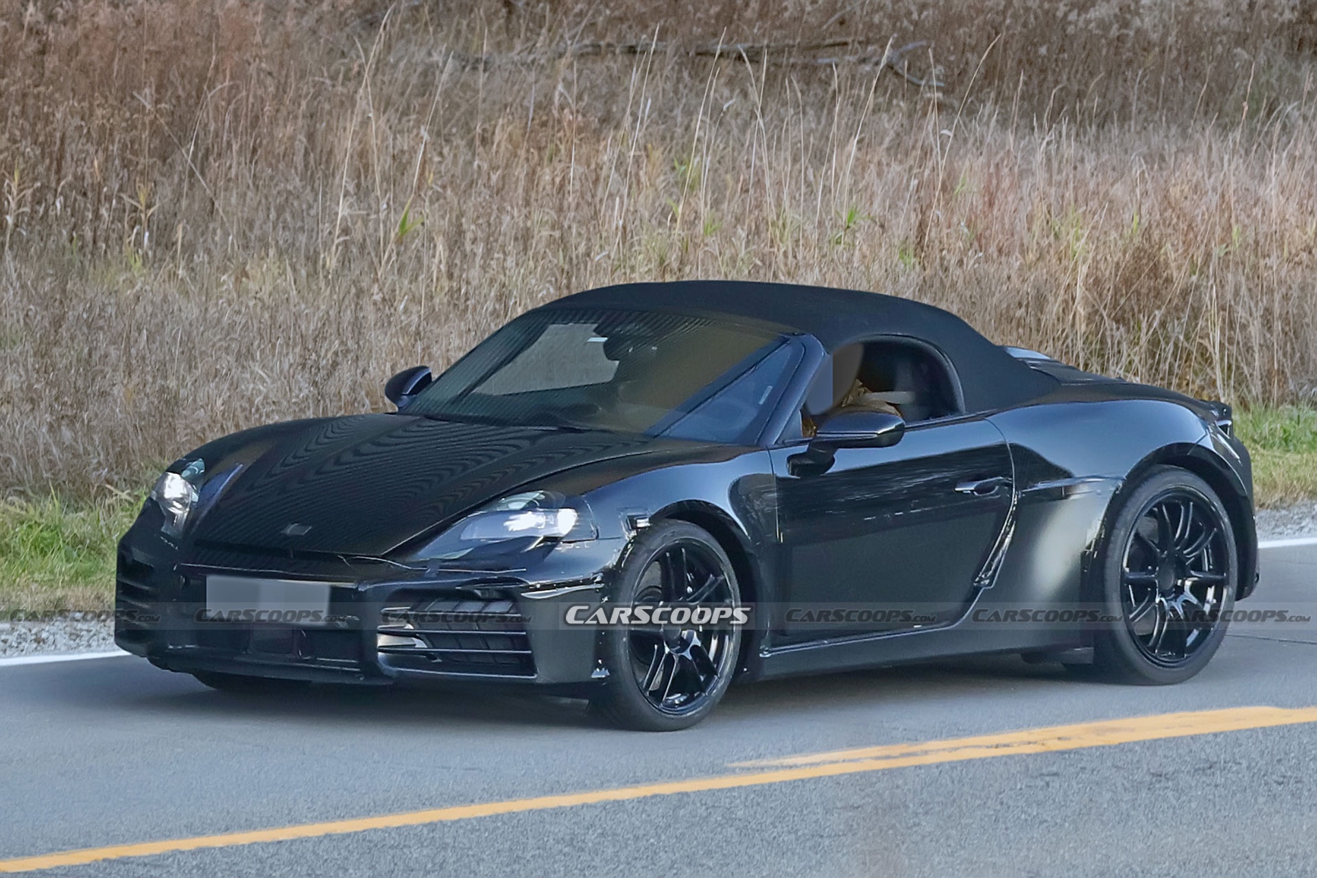 2025 Porsche Boxster EV Spied Testing With Fake Exhaust