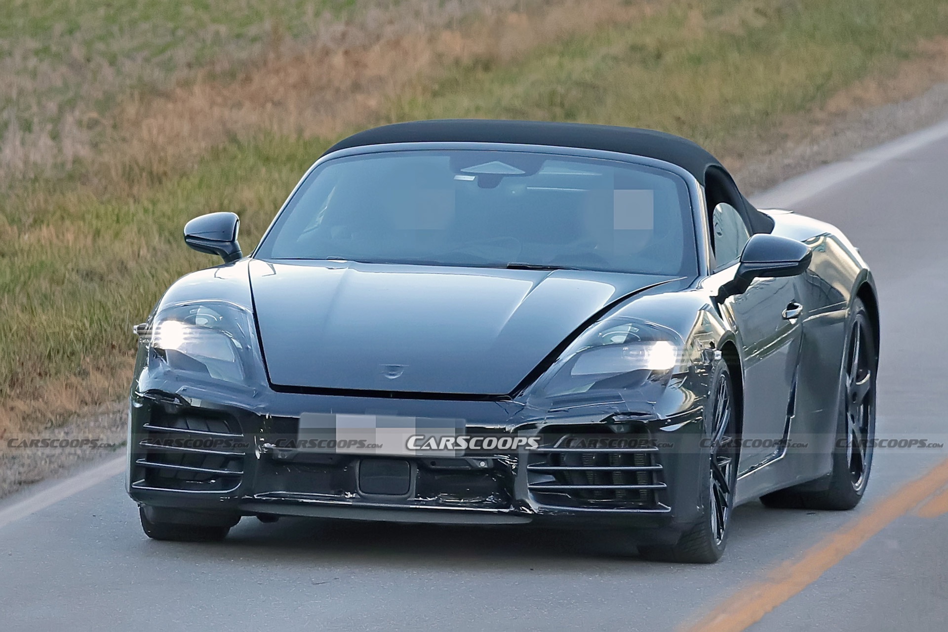 2025 Porsche Boxster EV Spied Testing With Fake Exhaust