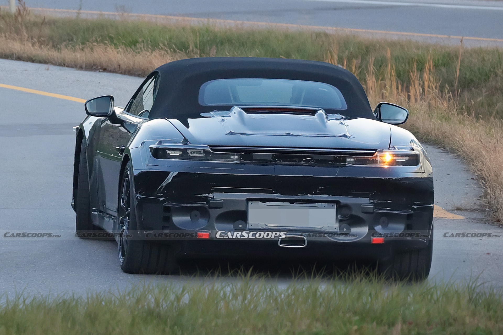 2025 Porsche Boxster EV Spied Testing With Fake Exhaust