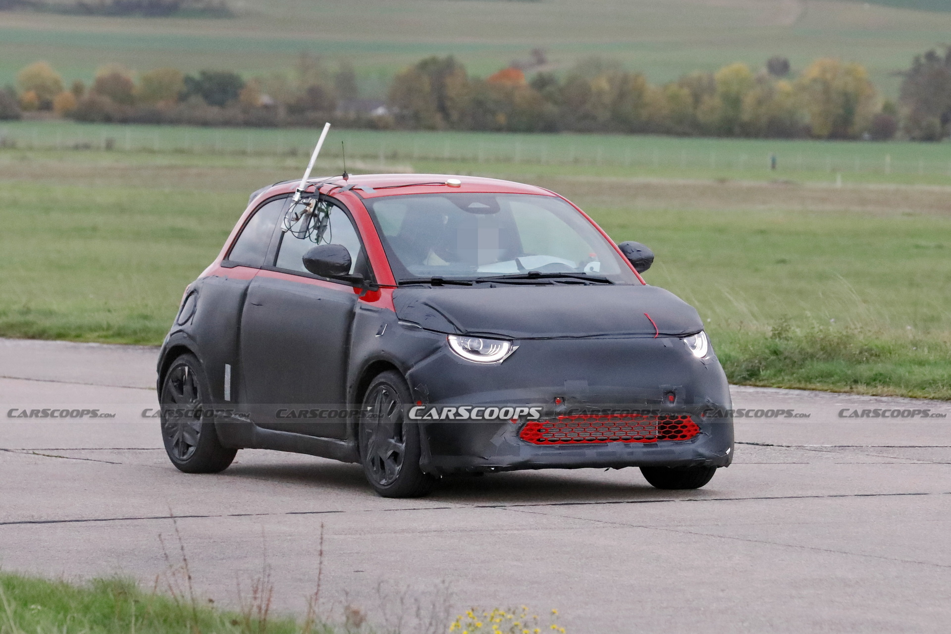Abarth Version Of The Fiat 500 EV Spied Trying To Hide Its Redesigned Bodykit