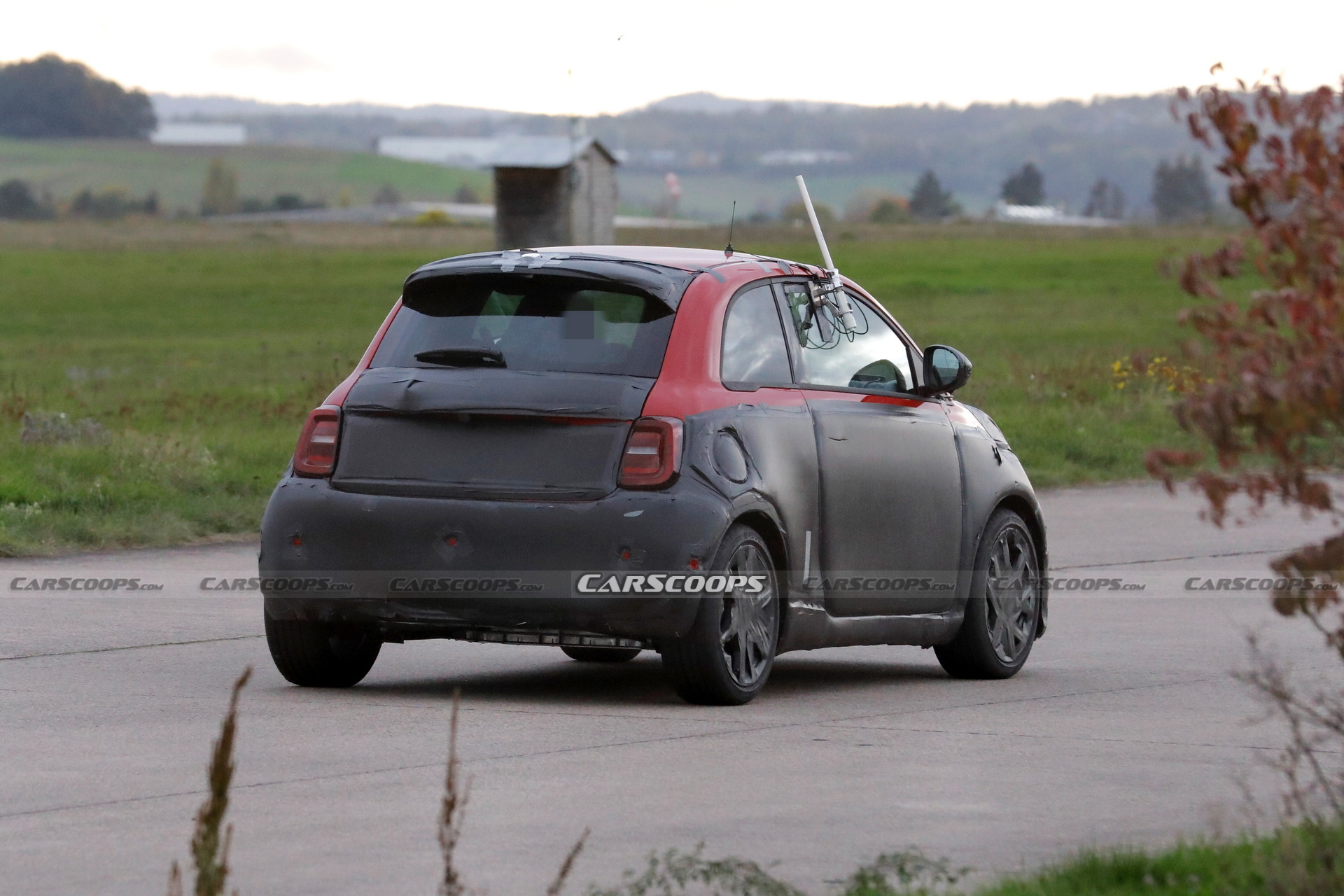 Abarth Version Of The Fiat 500 EV Spied Trying To Hide Its Redesigned Bodykit
