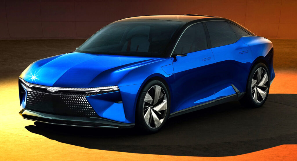  Chevrolet FNR-XE Concept Is A Sexy Electric Sports Sedan For China That We Want Too