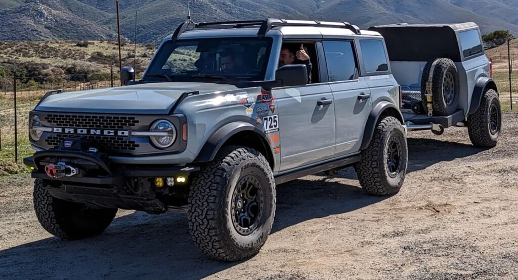  This Ford Bronco’s Custom Matching Trailer Was Made From An Actual Pre-Production Bronco