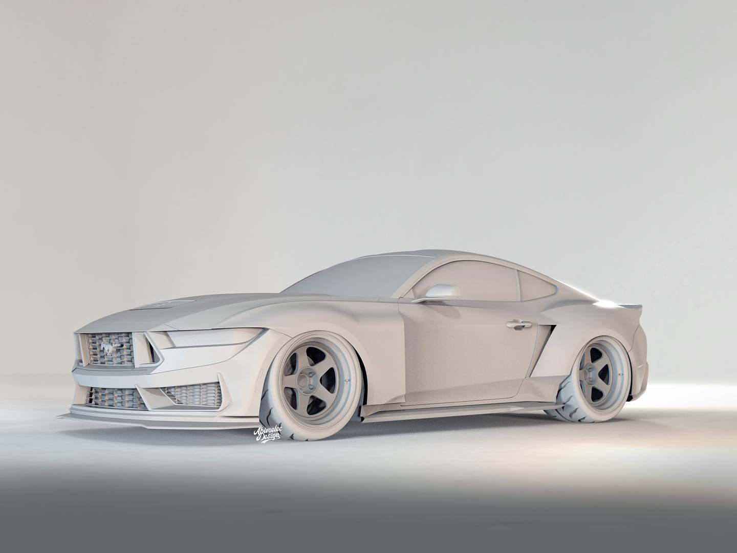 The First Widebody 2024 Ford Mustang Dark Horse Already Exists In The Digital World