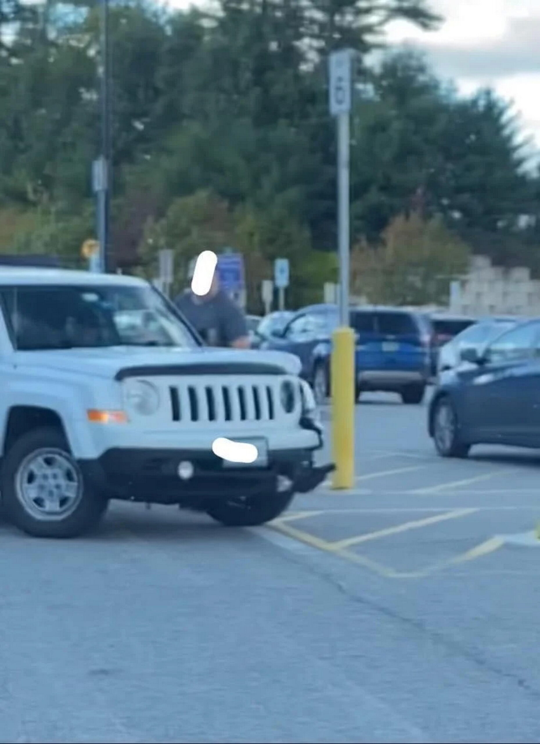 Move Over 11ft8 Bridge, This Walmart Parking Lot Pole Has Been Hit At Least 45 Times