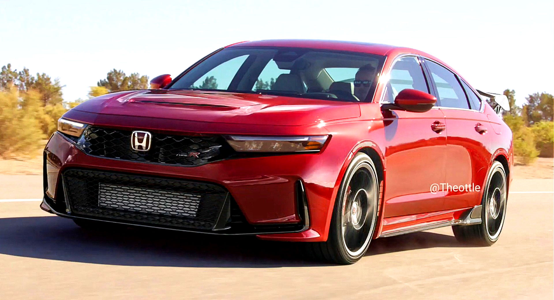 Le rendu de la Honda Accord Type R imagine une berline plus chaude