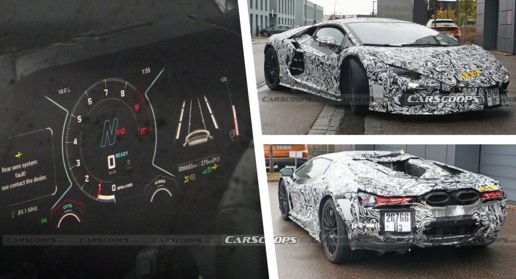  Lamborghini Aventador Replacement Reveals 8,500 RPM Redline In New Spy Shots